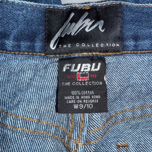 Rare Vintage Y2K FUBU Denim Blue Women's Juniors Button Accented Shorts - Picture 13 of 13